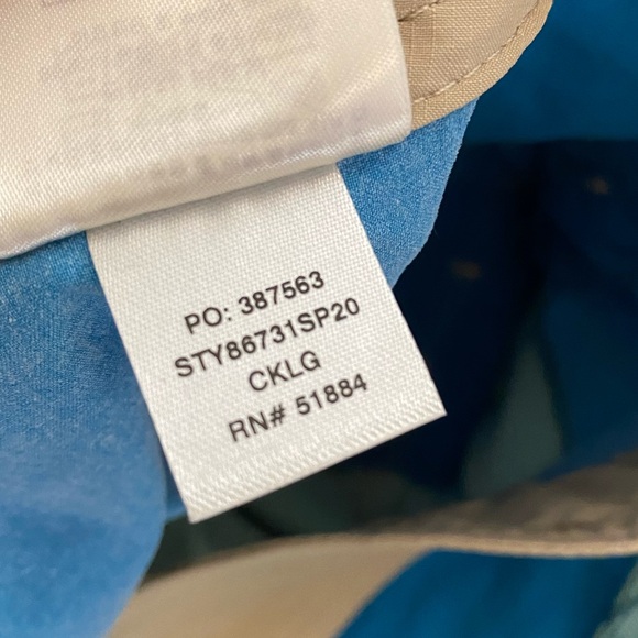 Patagonia Men’s Scallop Hem Stretch Wavefarer Boadshorts Blue Green Tan Size 33 - Picture 7 of 7